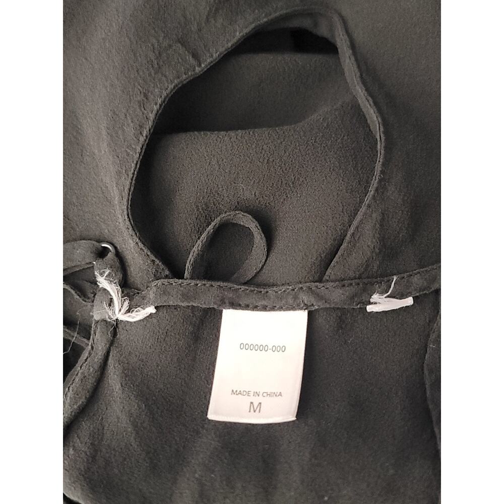 Victorias Secret Midi Slip Dress M 100% SILK Sheer Scoop Neck Strappy Open Back - Picture 11 of 13